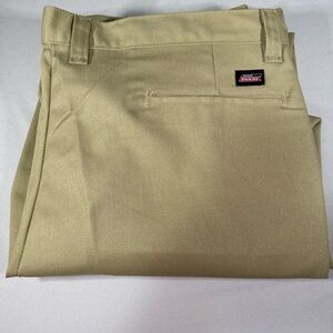 Dickies Genuine Pleated Work Pants 40x32 Khaki Twill NWOT